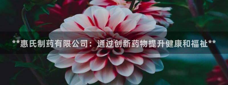 九游会老哥俱乐部官网：**惠氏制药有限公司：通过创新药物提升健康和福祉**