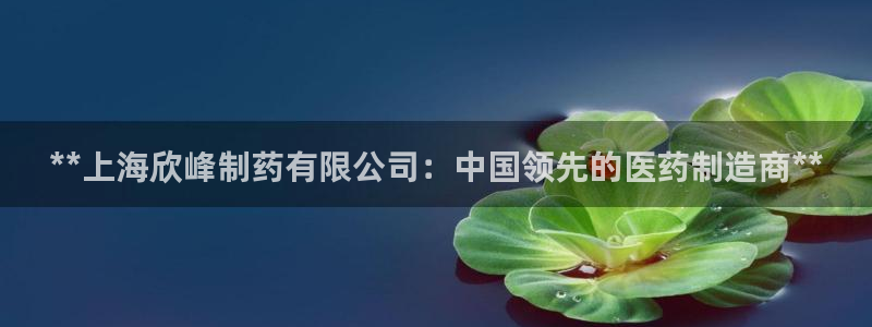 九游老哥俱乐部官网登录：**上海欣峰制药有限公司：中国领先的医药制造商**
