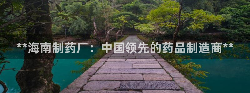 ag九游会老哥俱乐部：**海南制药厂：中国领先的药品制造商**