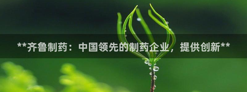 九游会老哥：**齐鲁制药：中国领先的制药企业，提供创新**