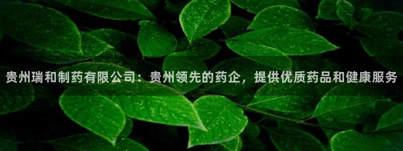 九游会老哥俱乐部交流社区：贵州瑞和制药有限公司：贵州领先的药企，提供优质药品和健康服务