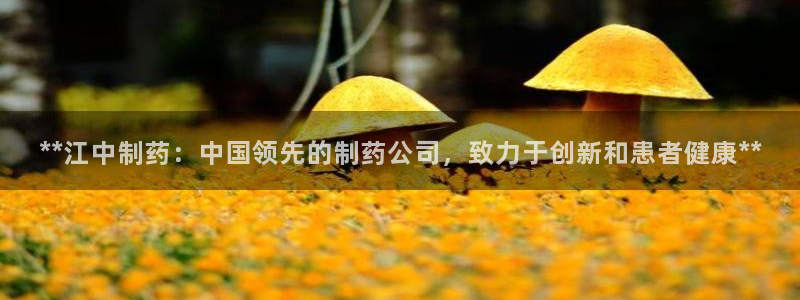 九游会老哥俱乐部论坛版：**江中制药：中国领先的制药公司，致力于创新和患者健康**