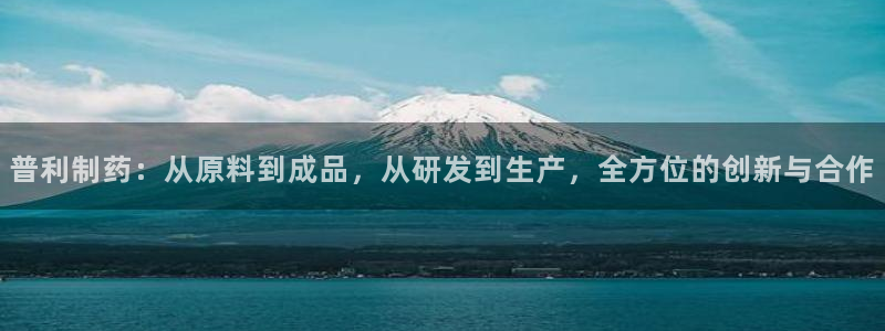 ag九游老哥俱乐部：普利制药：从原料到成品，从研发到生产，全方位的创新与合作
