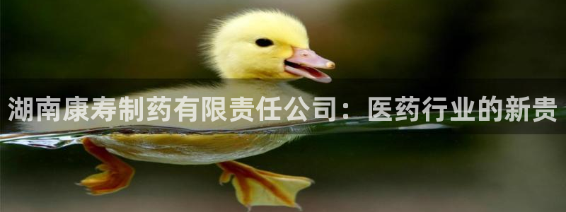 九游会老哥俱乐部社区论坛：湖南康寿制药有限责任公司：医药行业的新贵