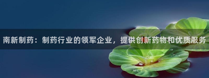 usdt九游会老哥俱乐部：南新制药：制药行业的领军企业，提供创新药物和优质服务