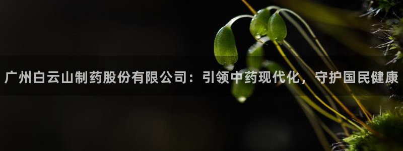 九游会老哥俱乐部论坛版：广州白云山制药股份有限公司：引领中药现代化，守护国民健康