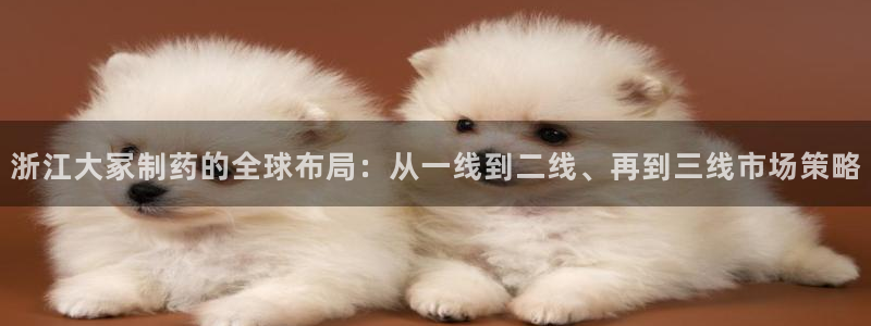 老哥吧九游会下架吗：浙江大冢制药的全球布局：从一线到二线、再到三线市场策略