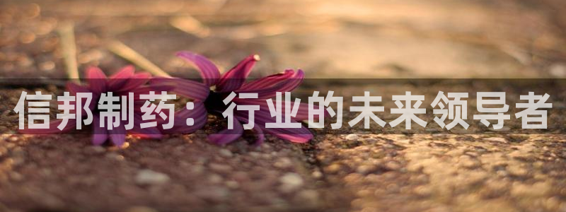 9游会老哥俱乐部：信邦制药：行业的未来领导者